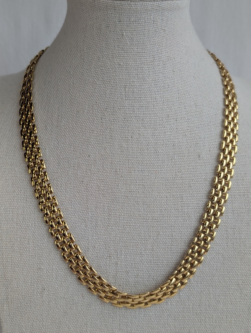 Vintage Gold Panther Link Necklace - Classic Gold Estate Jewelry